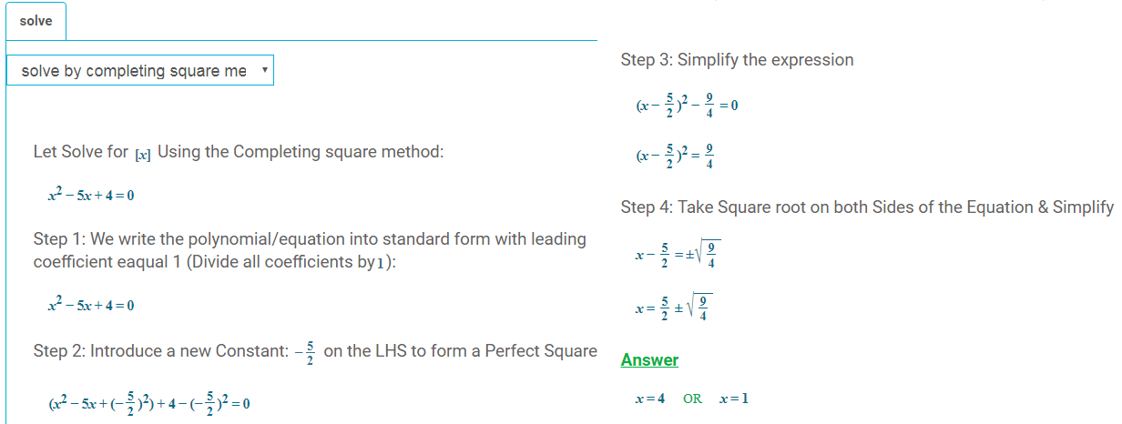 Worked Algebra example