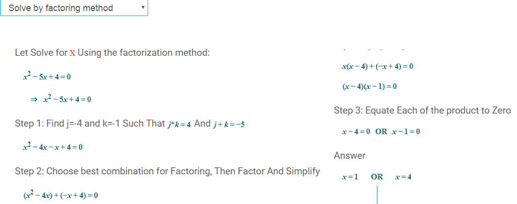 Worked Algebra example