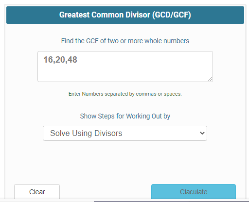 CGD calculators with steps