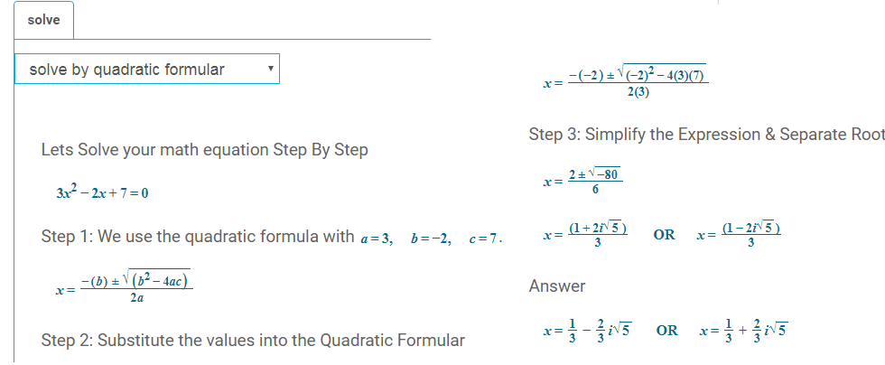 Worked Algebra example